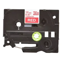 Brother TZe Tape - 12mm x 8m, R�d (hvid skrift)