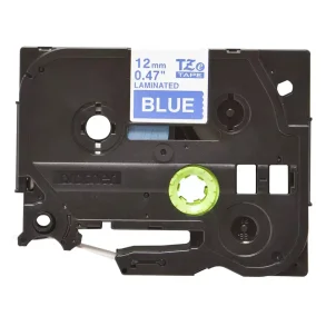 Brother TZe Tape - 12mm x 8m, Bl� (hvid skrift)