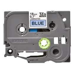 Brother TZe Tape - 18mm x 8m, Bl� (sort skrift)