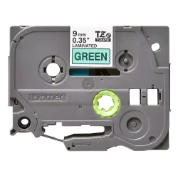 Brother TZe Tape - 9mm x 8m, Gr�n (sort skrift)