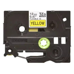 Brother TZe Fleksibel Tape - 12mm x 8m, Gul (sort skrift)