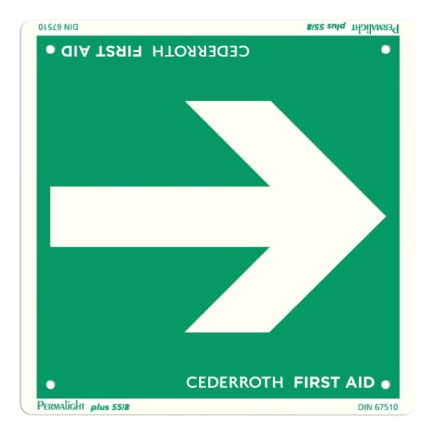 Cederroth flugtvej skilt