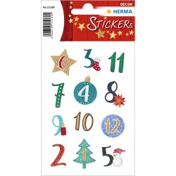Christmas Stickers 1-24 -  julekalender 