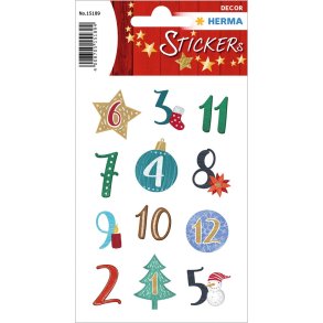 Christmas Stickers 1-24 -  julekalender 