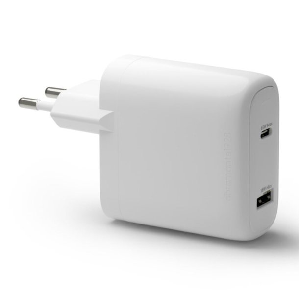 Re-charge - Wall Charger GaN - USB-C 65W+18W EU, White