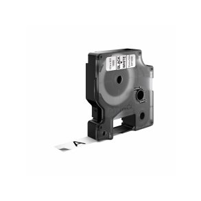 DYMO D1 Permanent Tape - 12mm x 5.5m, Hvid (sort skrift)