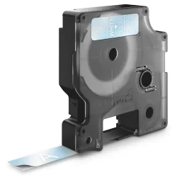 DYMO D1 Tape - 12mm x 7m, Transparant (hvid skrift)