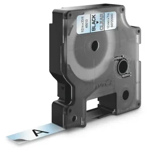 DYMO D1 Tape - 12mm x 7m, Transparant (sort skrift)