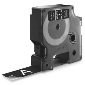 DYMO D1 Tape - 19mm x 7m, Sort (hvid skrift)