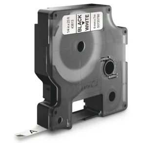 DYMO D1 Tape - 6mm x 7m, Hvid (sort skrift)