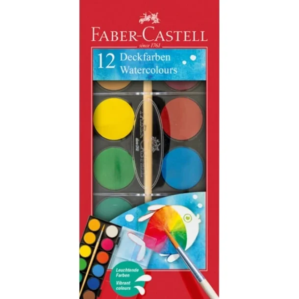 Faber - Castell | D�kfarver akvarel large | 12 farver |