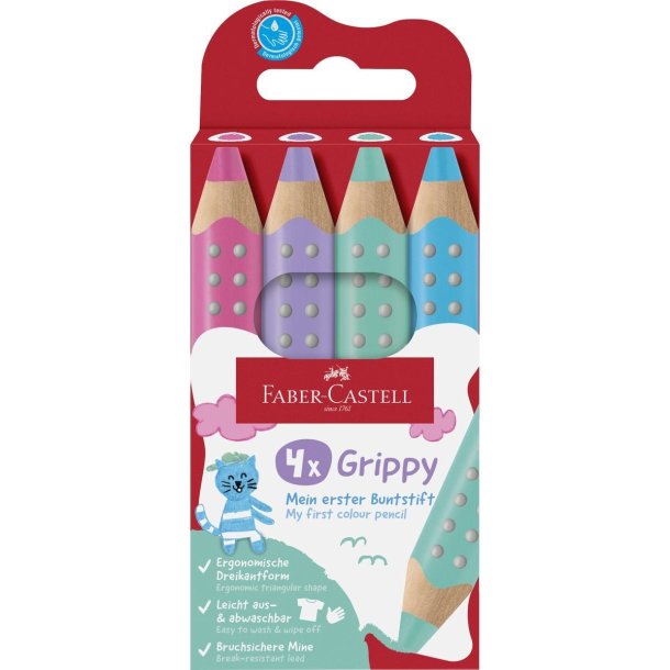 Faber - Castell | Farveblyanter | Grippy XXL Jumbo 4 stk. |
