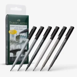 Faber-Castell PITT artist Brush pens | Gr� | 6 stk |