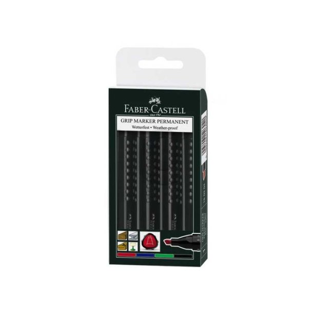 Faber-Castell GRIP Permanent Marker | 4 Faver |