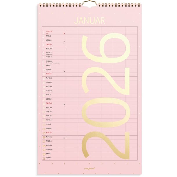 Mayland | Familie kalender Color | 2026 | 