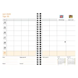 FamilyPlan Bordkalender Skole�ret 2025/2026 | 6-personer |