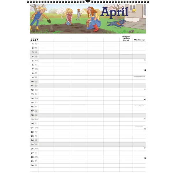 FamilyPlan Skole�rskalender 26/27 5 personer 