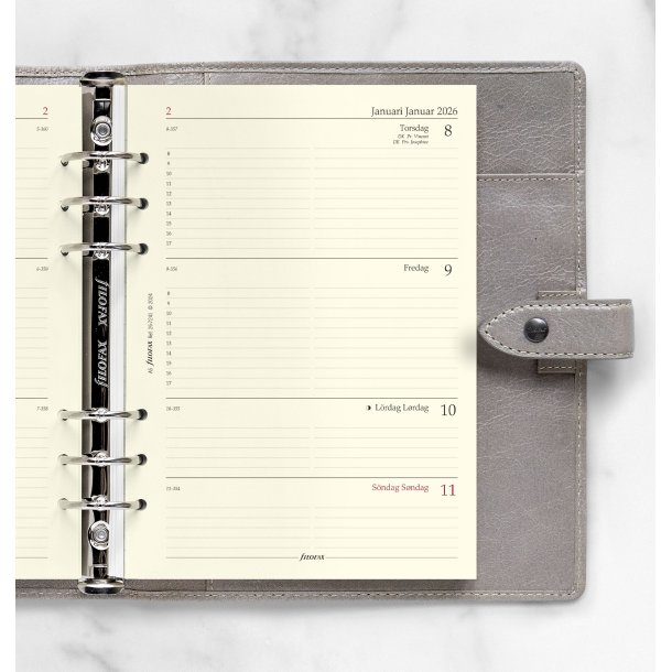 Filofax Kalender Refill | A5 | 2026 | Uge pr. opslag |
