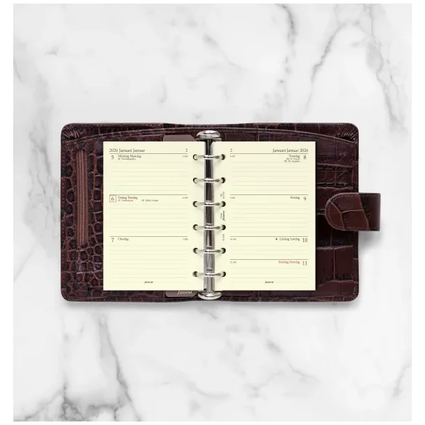 Filofax | rspakke 2026 | refill | Pocket | Uge pr. opslag |