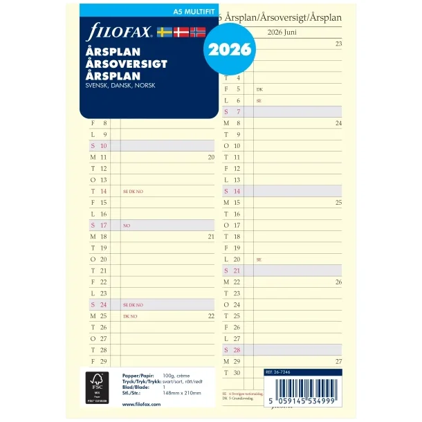 Filofax | rsplan 2026 | A5 |
