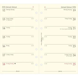 Filofax | Refill 2026 | Personal | Uge pr. side |