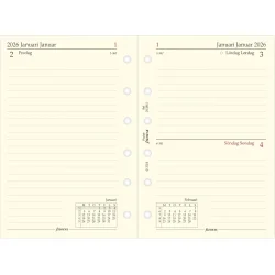 Filofax Refill | Pocket | 2026 | Dag pr. side |