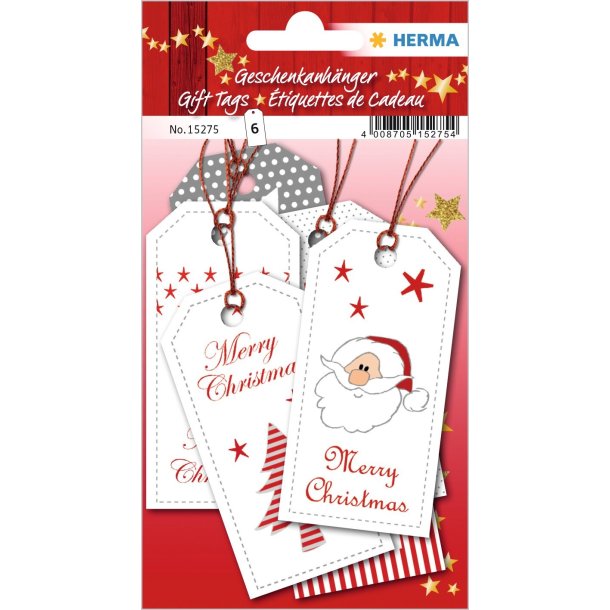 Herma gavemrker m/snor jule 8x4cm (6)