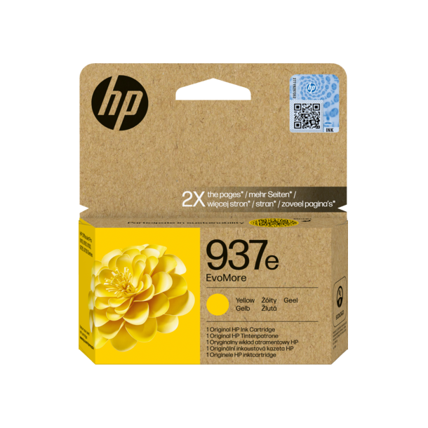 HP 937e EvoMore Yellow Original Ink Cartridge