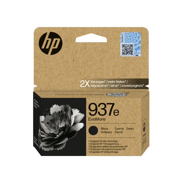 HP 937e EvoMore Black Original Ink Cartridge