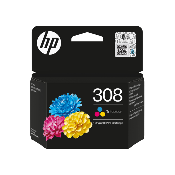 HP 308 Tri-Color Original Ink Cartridge