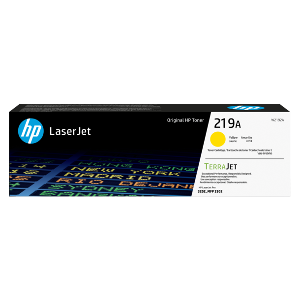 HP 219A Yellow Original LaserJet Toner Cartridge 1,200 pages