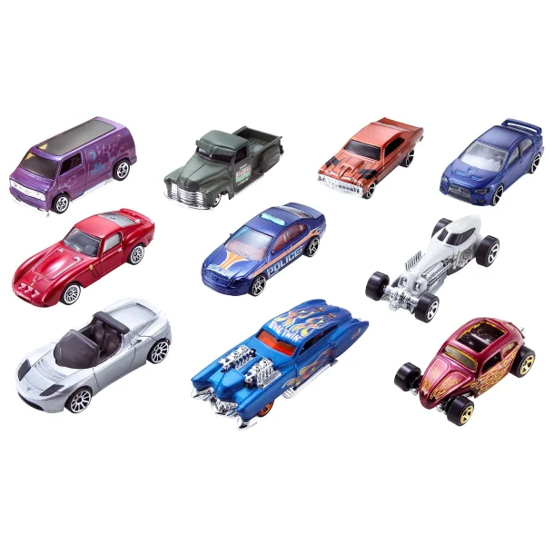 Hot Wheels | Basic 10-Pack biler | Assorteret |