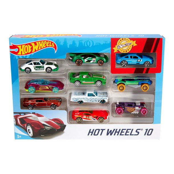 Hot Wheels | Basic 10-Pack biler | Assorteret |