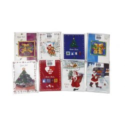 Julekort | 4 stk. med konvolut, assorteret |