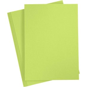Karton A4, Lysegr�n, 180g, 20 ark