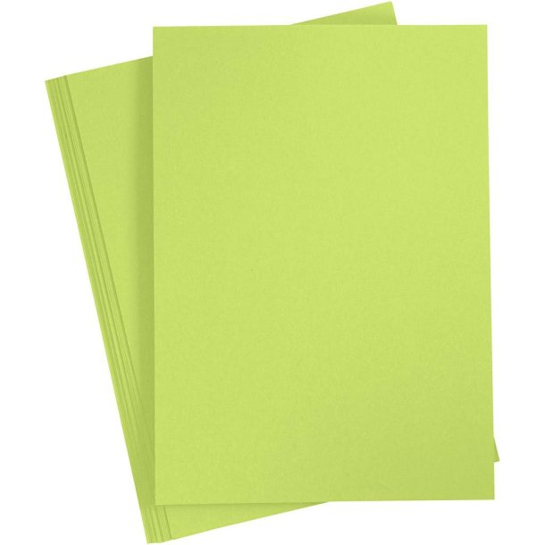 Karton A4, Lysegr�n, 180g, 20 ark