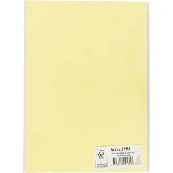 Karton A4, Lysegul, 180g, 20ark