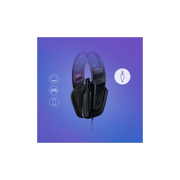 G335 Wired Gaming Headset, Black