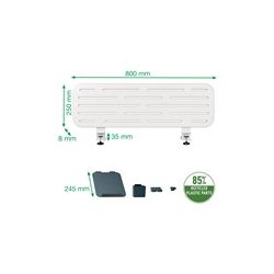 Pegboard organiseringstavle t/skrivebord 80x25cm (5)