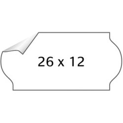 Meto etiket aftag 26x12 hvid (36rlX1500)