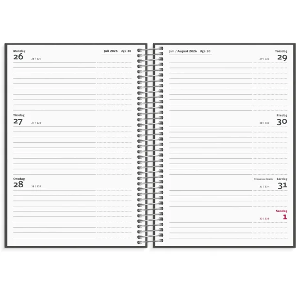 Mayland | Studie kalender | Stor Ugekalender | 2026/2027 |