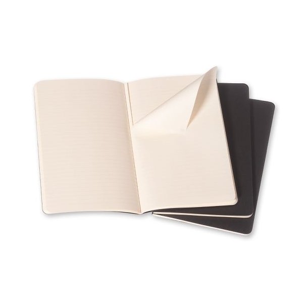 Moleskine Cahier Notatbog | Linjer | Pocket | Sort | 