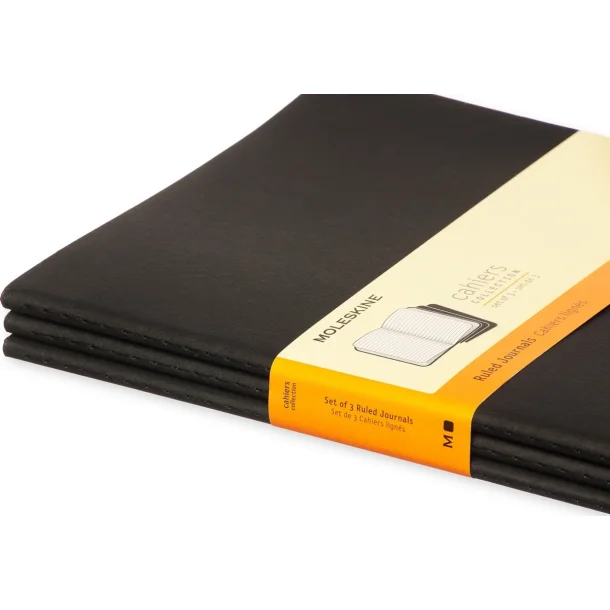 Moleskine Cahier Notesbog | Linjer | XL | Black | 