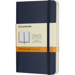 Moleskine Soft Notesbog | Linjer | Pocket | Bl� | 