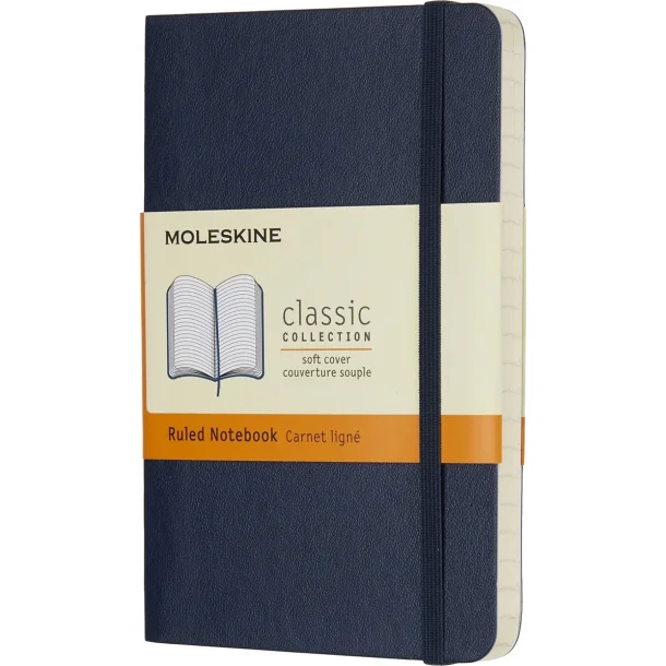 Moleskine Soft Notesbog | Linjer | Pocket | Bl� | 