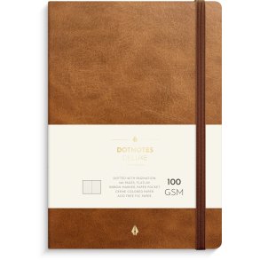 Notebook Deluxe | A5 | Prikker | Brown |