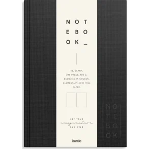 Notebook Textile | sort | Blank | A5 | 