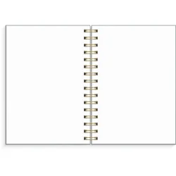 Notebook | gr�n med guld m�nster | A5 | Blank |
