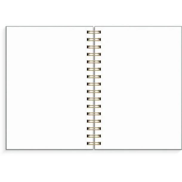 Notebook | gr�n med guld m�nster | A5 | Blank |