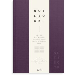 Notebook textile | Blomme | linjer | A5 |